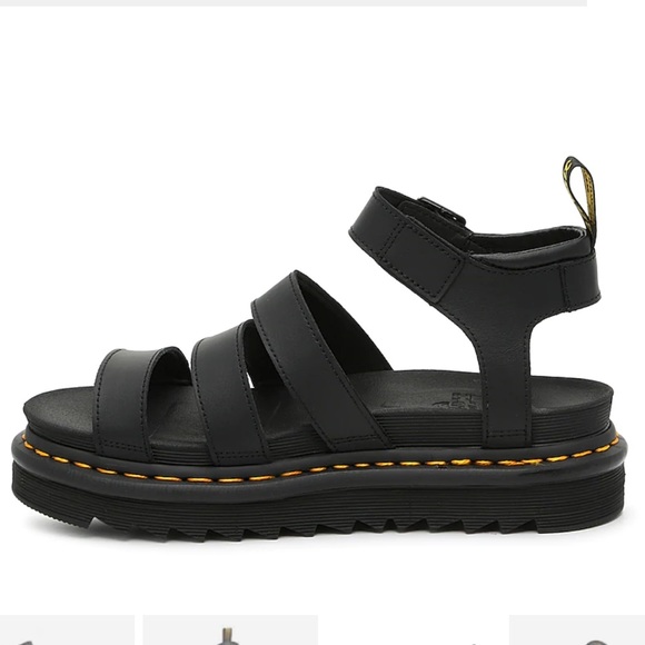 New Dr. Martens Black Blaire Platform Sandals - Picture 2 of 11